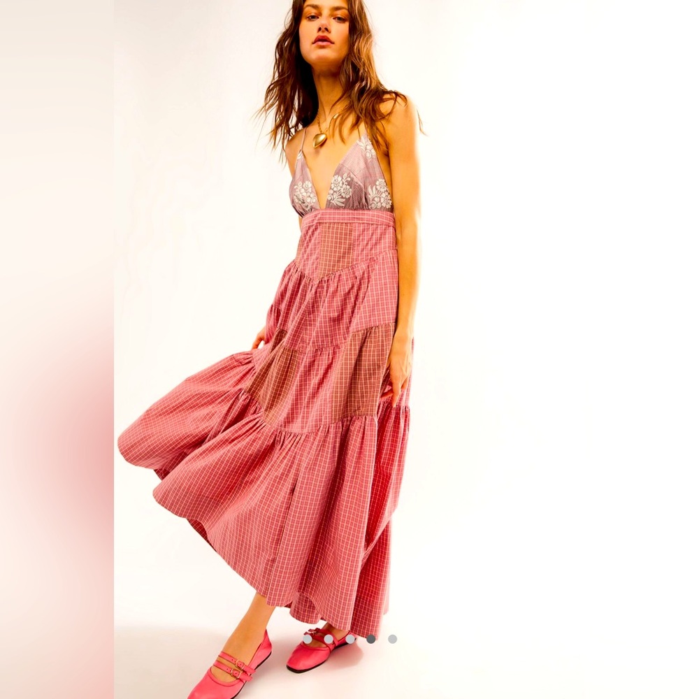 Free People Pink Midi Dress NWT